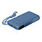 Blaues Belkin Powerbank mit 20W, Kabel und Digitalanzeige mit 100%.