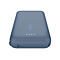Batterie externe Belkin bleue de 20W, avec des LED blanches et le logo Belkin.
