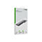 Un dock multiport Belkin USB-C 11-en-1 gris sur son emballage. L'emballage est blanc avec des accents verts et du texte détaillant les spécifications techniques.