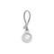 Accessoire Belkin AirTag gris clair avec cordon et pendentif. Le pendentif a un design rond.