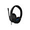Schwarzes Gaming-Headset mit Mikrofon. Auf den Ohrmuscheln ist „R" markiert und „belkin" steht auf dem Bügel. Die Mikrophonspitze ist blau.