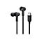 Ã‰couteurs intra-auriculaires noirs avec connecteur USB-C. Le cÃ¢ble et les Ã©couteurs portent le logo Belkin.