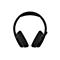 Schwarzer Kopfhörer, frontal auf weißem Hintergrund abgebildet. Mit gepolsterten Ohrmuscheln und verstellbarem Kopfbügel.