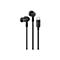Schwarze In-Ear-Kopfhörer mit USB-C-Anschluss, auf weißem Hintergrund.