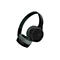 Schwarze Kopfhörer mit grauen Ohrmuscheln und Bügel auf weißem Hintergrund.