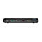 Ein schwarzer Belkin-KVM-Switch mit vier Anschlüssen, beleuchteten Knöpfen und Modellbezeichnung F1DN104KVM-UN-4.