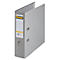 Grey binder with 'bene' logo and label field. Front open, metal fittings.