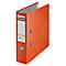 An open, orange file folder with a white label and the word 'bene'.