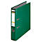 Green binder with a white label and the inscription 'bene'.