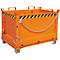 Benne à fond ouvrant FB 500, L 800 x P 1200 x H 860 mm, orange
