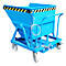 Benne basculante Bauer KS 400, acier, bleue, L 1220 x P 1200 x H 1115 mm, 400 l, jusqu'à 1000 kg, roulettes, dispositif de basculement manuel
