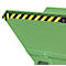 Benne basculante Bauer KS 700, acier, vert, L 1340 x P 1200 x H 1275 mm, 700 l, jusqu'à 1000 kg, roulettes, dispositif de basculement manuel