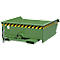 Benne basculante Mini type MGU 460 Bauer, faible encombrement en hauteur, contenance 460 L, vert