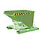 Benne basculante type 3S 300 pour gerbeur, capacité de charge 750 kg, avec bascule sur 3 côtés, vert RAL 6011