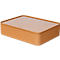 Benodigdheden HAN Allison Smart-Organizer, stapelbaar, met deksel, antislip rubberen poten, ABS-kunststof, caramel-bruin