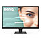 BenQ Monitor vor weißem Hintergrund zeigt eine Grafik mit dem Auge einer Frau und einem Projektzeitplan.