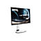 Moniteur avec affichage de vaisseau spatial, pied blanc et logo BenQ.