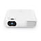 Projecteur BenQ blanc vu de dessus, objectif en focus, 4xLED, New Light Source.