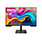 BenQ Monitor mit buntem, flüssigem Grafikdesign auf dem Bildschirm und einem Steuerknopf auf dem Standfuß.