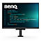 Ein schwarzer BenQ-Monitor mit Text, der Programmiercode anzeigt. Er steht auf einem schwarzen Fuß.