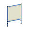 Besmettingsbeschermingsframe 5942 voor fetra-transportinrichtingen, stalen buis/PVC-folie, briljantblauw RAL 5007/transparant, L 1066 x B 49 x H 1410 mm