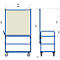 Besmettingsbeschermingsframe 5942 voor fetra-transportinrichtingen, stalen buis/PVC-folie, briljantblauw RAL 5007/transparant, L 1066 x B 49 x H 1410 mm