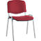 Besucherstuhl ISO Basic – stapelbar - Gestell alusilber - bordeaux