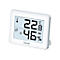 Digitales Beurer Thermo-Hygrometer mit weißem Rahmen, das Temperatur und Luftfeuchtigkeit auf einem Display anzeigt.