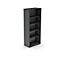 BEXXSTAR legbord, 5 ordnerhoogtes, B 800 x D 445 x H 1895 mm, donkergrijs