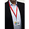 Bezoekersbadge, A4, bedrukbaar, met EURO-perforatie aan bovenkant, b 86 x h 97 mm, 100 stuks