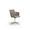 Bezoekersstoel OPERA, met armleuningen, B 720 x D 720 x H 800 mm, kunstleer, grijs