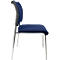Bezoekersstoel - stof - gestoffeerde rugleuning - blauw- set van 2