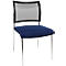 Bezoekersstoel - stof - net-rugleuning - blauw - set van 2