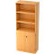 Bibliothèque combinée, 5 HC, 3 compartiments + 2 portes verrouillables, l. 800 x P 420 x H 2004 mm, décor hêtre