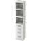 Bibliothèque combinée TARVIS, 5 HC, 2 étagères, 4 tiroirs, l. 405 x P 420 x H 2004 mm, gris clair