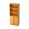 Bibliothèque combinée TARVIS, 5 HC, 3 compartiments + 2 portes avec poignée, l. 800 x P 420 x H 2004 mm, décor hêtre