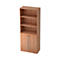 Bibliothèque combinée TARVIS, 5 HC, 3 compartiments + 2 portes avec poignée, l. 800 x P 420 x H 2004 mm, décor noyer