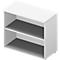 Bibliothèque étagère ARLON OFFICE, 2 HC, l. 900 x P 450 x H 816 mm, blanc/blanc