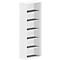 Bibliothèque étagère BEXXSTAR, 6 hauteurs de classeur, L 800 x P 445 x H 2225 mm, blanc