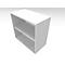 Bibliothèque étagère QUANDOS BOX, 2 HC, l. 1000 x P 420 x H 748 mm, blanc