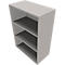 Bibliothèque étagère SOLUS PLAY, 3 HC, l. 800 x P 420 x H 1122 mm, gris céramique
