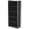 Bibliothèque étagère TOLEDO, avec panneau de finition visible, 5 HC, l. 800 x P 380 x H 1850 mm, anthracite