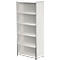 Bibliothèque étagère TOLEDO, avec panneau de finition visible, 5 HC, l. 800 x P 380 x H 1850 mm, blanc