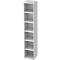 Bibliothèque étagère TOPAS LINE, 6 HC, 5 étagères, l. 400 x P 400 x H 2156 mm, blanc