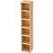 Bibliothèque étagère TOPAS LINE, 6 HC, 5 étagères, l. 400 x P 400 x H 2156 mm, décor érable