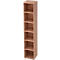 Bibliothèque étagère TOPAS LINE, 6 HC, 5 étagères, l. 400 x P 400 x H 2156 mm, décor noyer