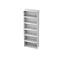 Bibliothèque étagère TOPAS LINE, 6 HC, 5 étagères, l. 800 x P 400 x H 2156 mm, blanc