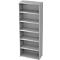 Bibliothèque étagère TOPAS LINE, 6 HC, 5 étagères, l. 800 x P 400 x H 2156 mm, gris clair