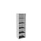 Bibliothèque étagères, 5 HC, en panneaux de particules fines, l. 600 x P 450 x H 1930 mm, blanc
