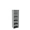 Bibliothèque étagères, 5 HC, en panneaux de particules fines, l. 600 x P 450 x H 1930 mm, gris clair